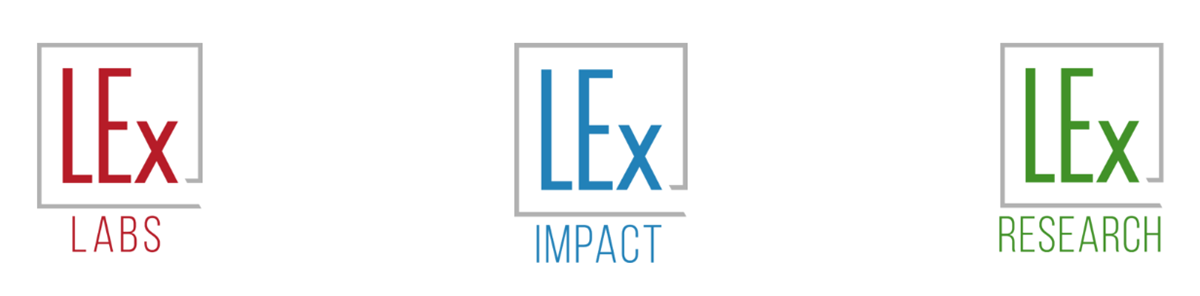 LEx Labs, LEx Impact and LEx Research Logos